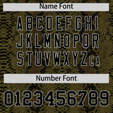 Custom Black Snakeskin Pattern Authentic Sleeveless Baseball Jersey