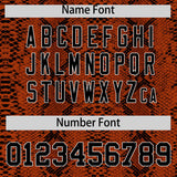 Custom Black Snakeskin Pattern Authentic Sleeveless Baseball Jersey