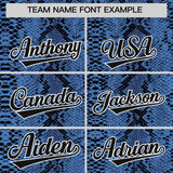 Custom Black Snakeskin Pattern Authentic Sleeveless Baseball Jersey