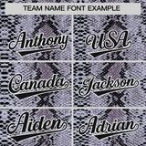 Custom Gray Snakeskin Pattern Authentic Sleeveless Baseball Jersey