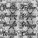 Custom Black Snakeskin Pattern Authentic Sleeveless Baseball Jersey