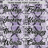 Custom Purple Snakeskin Pattern Authentic Sleeveless Baseball Jersey