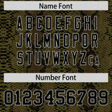 Custom Black Snakeskin Pattern Authentic Sleeveless Baseball Jersey