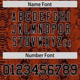 Custom Black Snakeskin Pattern Authentic Sleeveless Baseball Jersey