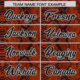 Custom Black Snakeskin Pattern Authentic Sleeveless Baseball Jersey