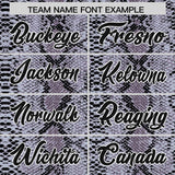 Custom Gray Snakeskin Pattern Authentic Sleeveless Baseball Jersey