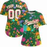 Custom Kelly Green Graffiti Fashion Baseball Jersey For Women
