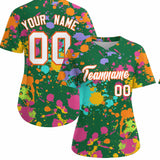 Custom Kelly Green Graffiti Fashion Baseball Jersey For Women