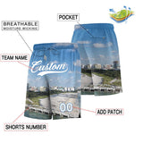 Custom City Landscape Basketball Shorts Fashion Style