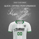 Custom White Classic Striped Personalized Soccer Tops/Sets Jersey