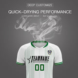 Custom White Classic Striped Personalized Soccer Tops/Sets Jersey