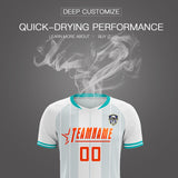 Custom White Classic Striped Personalized Soccer Tops/Sets Jersey