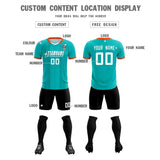 Custom Green Classic Striped Personalized Soccer Tops/Sets Jersey