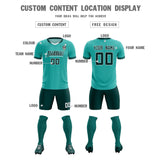 Custom Bright Green Classic Striped Personalized Soccer Tops/Sets Jersey