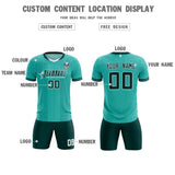 Custom Bright Green Classic Striped Personalized Soccer Tops/Sets Jersey