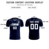 Custom Navy Classic Striped Personalized Soccer Tops/Sets Jersey