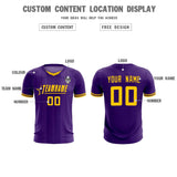 Custom Purple Classic Striped Personalized Soccer Tops/Sets Jersey