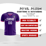 Custom Purple Classic Striped Personalized Soccer Tops/Sets Jersey
