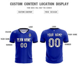 Custom Royal Classic Striped Personalized Soccer Tops/Sets Jersey