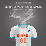 Custom White Classic Striped Personalized Soccer Tops/Sets Jersey