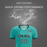 Custom Bright Green Classic Striped Personalized Soccer Tops/Sets Jersey