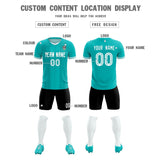 Custom Green Classic Striped Personalized Soccer Tops/Sets Jersey