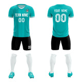 Custom Green Classic Striped Personalized Soccer Tops/Sets Jersey