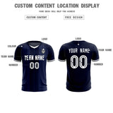 Custom Navy Classic Striped Personalized Soccer Tops/Sets Jersey