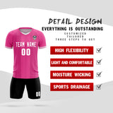 Custom Pink Classic Striped Personalized Soccer Tops/Sets Jersey