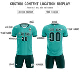 Custom Bright Green Classic Striped Personalized Soccer Tops/Sets Jersey