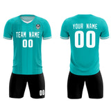 Custom Green Classic Striped Personalized Soccer Tops/Sets Jersey