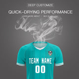 Custom Green Classic Striped Personalized Soccer Tops/Sets Jersey