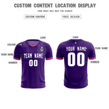 Custom Purple Classic Striped Personalized Soccer Tops/Sets Jersey
