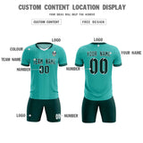 Custom Bright Green Classic Striped Personalized Soccer Tops/Sets Jersey