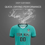 Custom Bright Green Classic Striped Personalized Soccer Tops/Sets Jersey