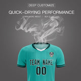Custom Bright Green Classic Striped Personalized Soccer Tops/Sets Jersey