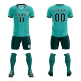 Custom Bright Green Classic Striped Personalized Soccer Tops/Sets Jersey