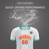 Custom White Classic Striped Personalized Soccer Tops/Sets Jersey