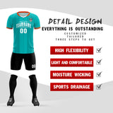Custom Green Classic Striped Personalized Soccer Tops/Sets Jersey