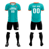 Custom Green Classic Striped Personalized Soccer Tops/Sets Jersey