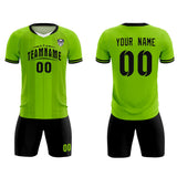 Custom Neon Green Classic Striped Personalized Soccer Tops/Sets Jersey