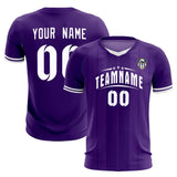 Custom Purple Classic Striped Personalized Soccer Tops/Sets Jersey