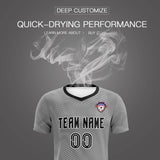 Custom Dark Gray White Training Uniform For Men Soccer Sets Jersey
