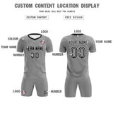 Custom Dark Gray White Training Uniform For Men Soccer Sets Jersey