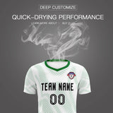 Custom White Kelly Green Training Uniform For Men Soccer Sets Jersey