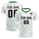 Custom White Kelly Green Training Uniform For Men Soccer Sets Jersey