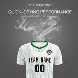 Custom White Kelly Green Training Uniform For Men Soccer Sets Jersey