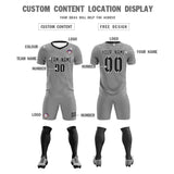 Custom Dark Gray White Training Uniform For Men Soccer Sets Jersey