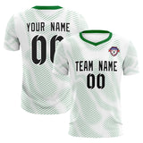 Custom White Kelly Green Training Uniform For Men Soccer Sets Jersey