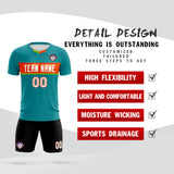 Custom Aqua Classic Sports Sets Soccer Shirt Jersey